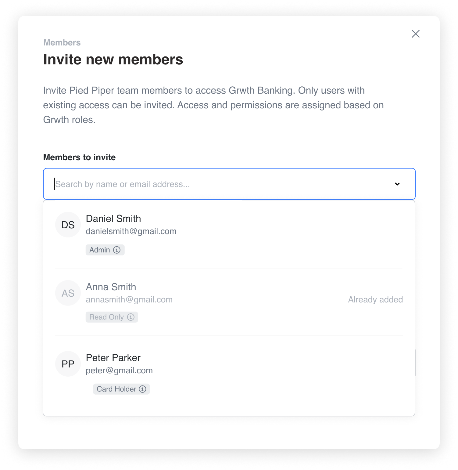 Invite new members